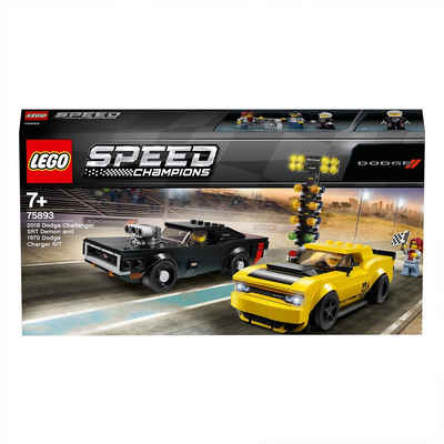 LEGO® Konstruktionsspielsteine LEGO® Speed Champions - 2018 Dodge Challenger SRT Demon and 1970, (Set, 478 St)