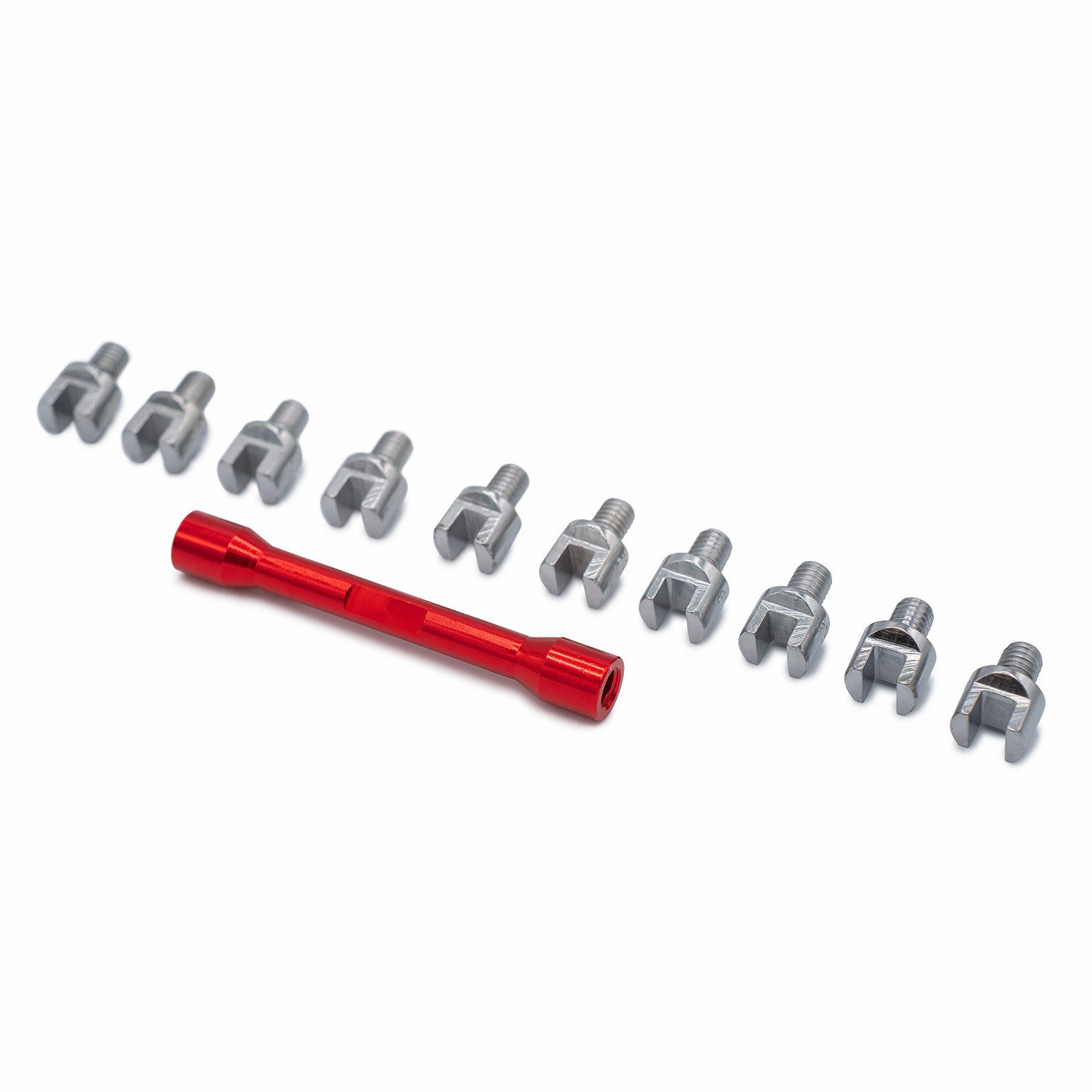 Weber GmbH Werkzeugset Speichenschlüssel Set 5,2–7 mm 11-tlg. für Fahrrad & Motorrad, (11-tlg), Speichen spannen & zentrieren, incl. Chrom Bits