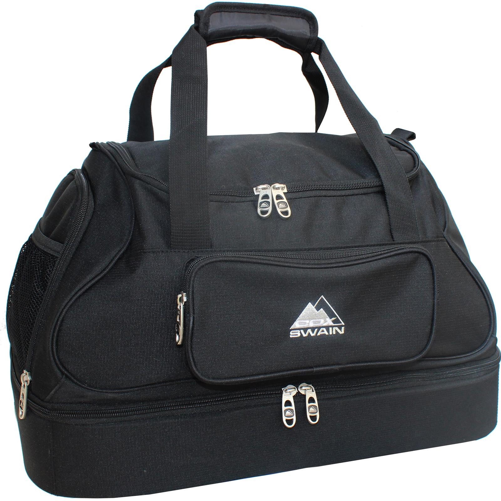Cox Swain Gymbag Sporttasche Fitness Tasche mit Bodenfach (1-tlg., Gepolsterter und Abnehmbarer Schultergurt), Hartschale mit Reißverschluss und Nass Fach Funktion
