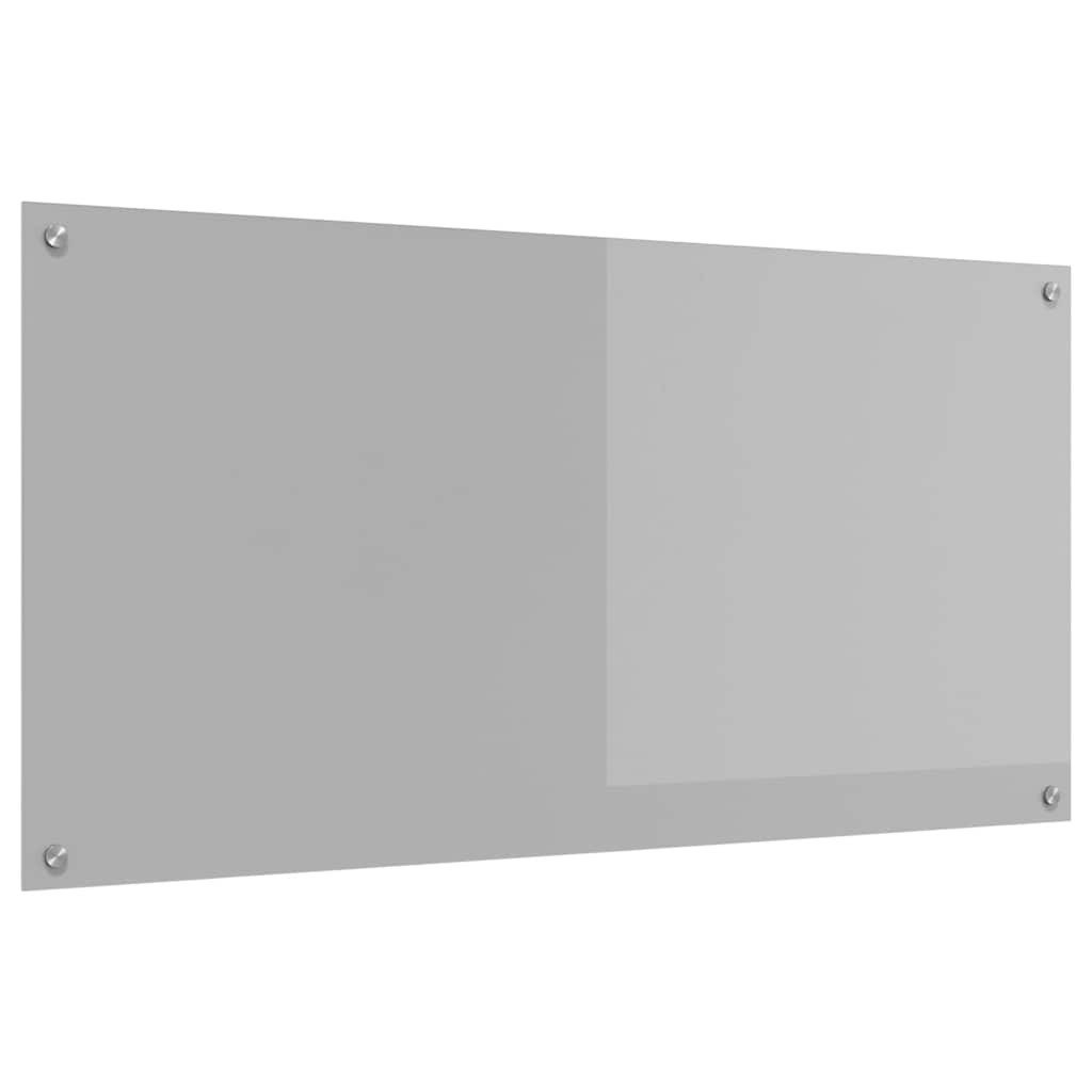 vidaXL Küchenrückwand Küchenrückwand Hellgrau 120 x 60 cm Gehärtetes Glas, (1-tlg)