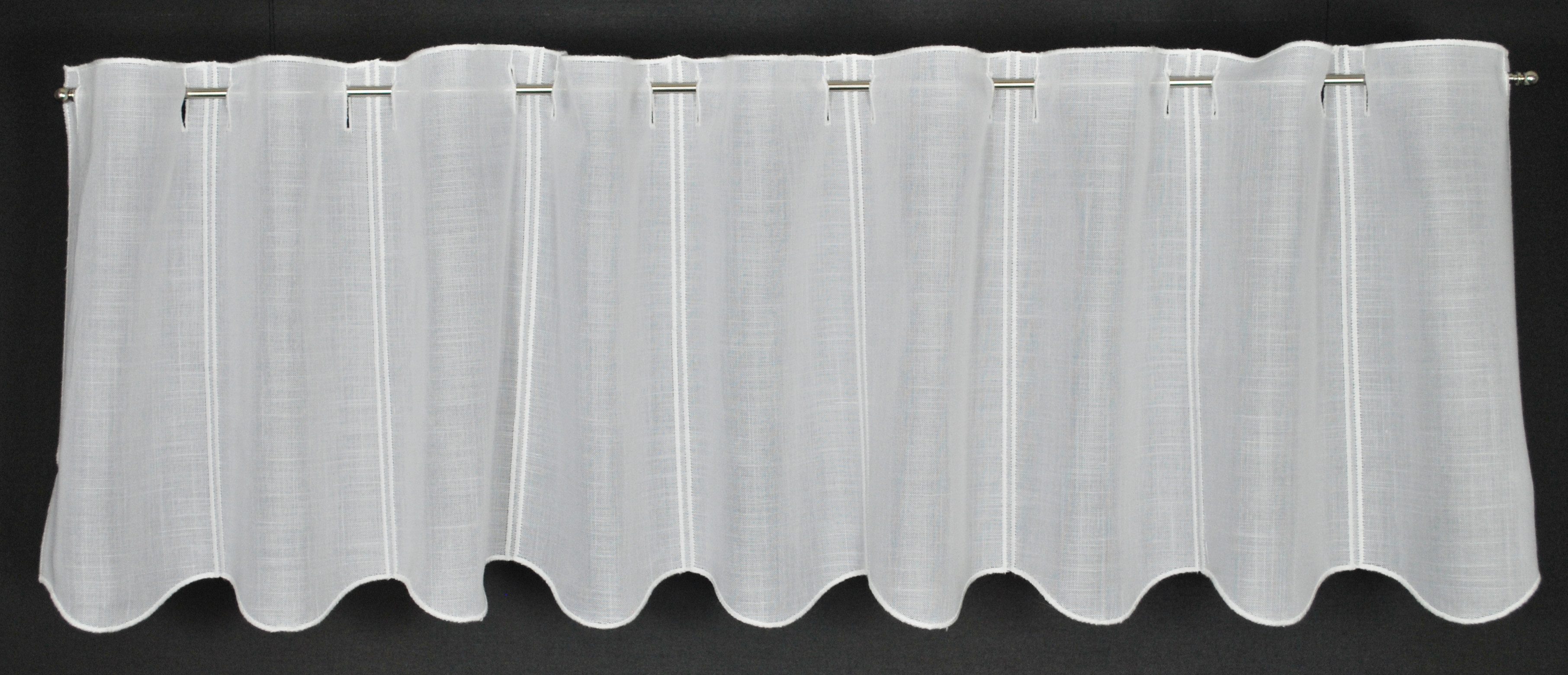 Gardinen Kranzusch Scheibengardine in schlichter Käseleinenoptik (1 St), Stangendurchzug, transparent, Stablöcher,halbtransparent,verschiedene Höhen, Breiten
