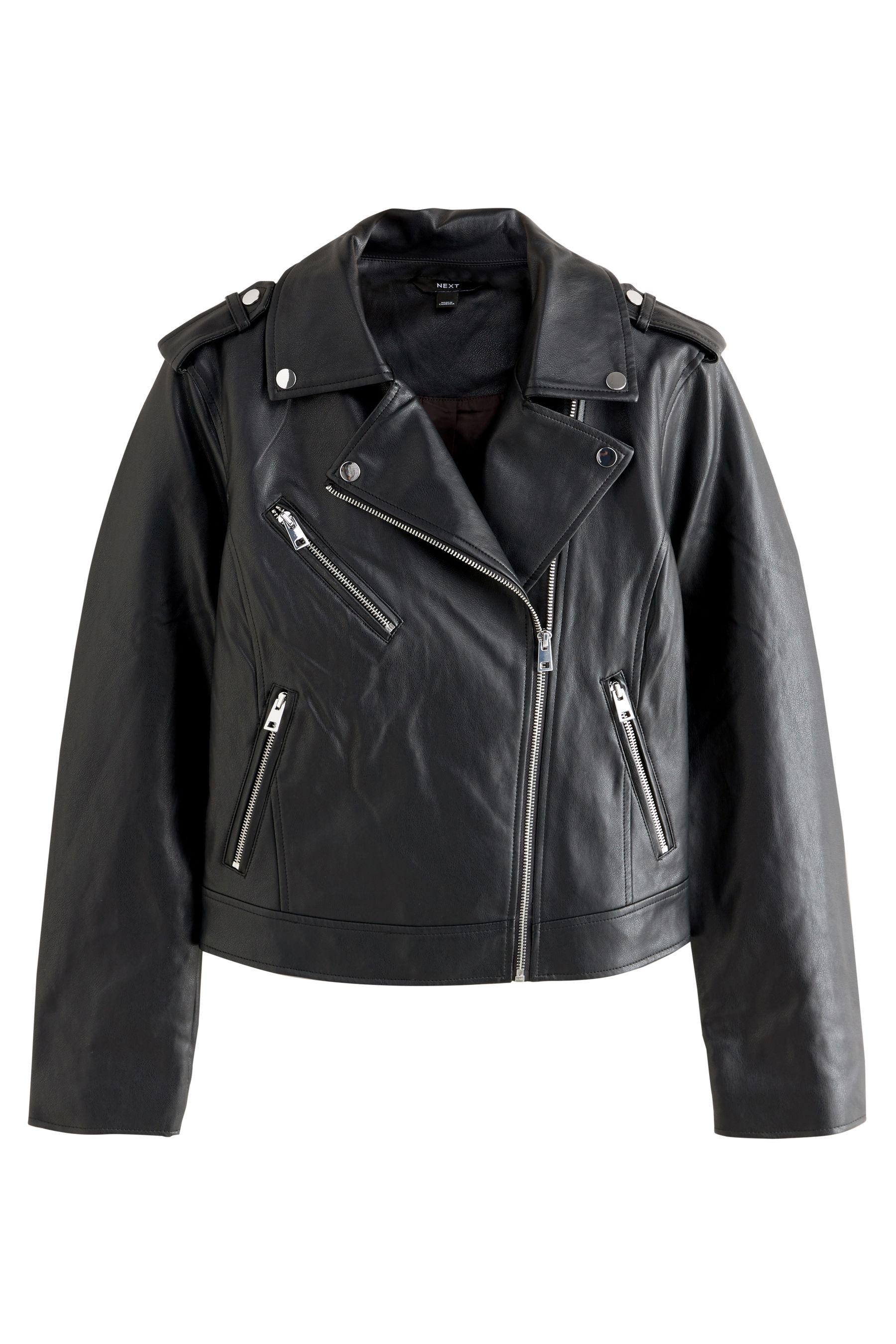 Next Bikerjacke Bikerjacke in Lederoptik (1-St) günstig online kaufen