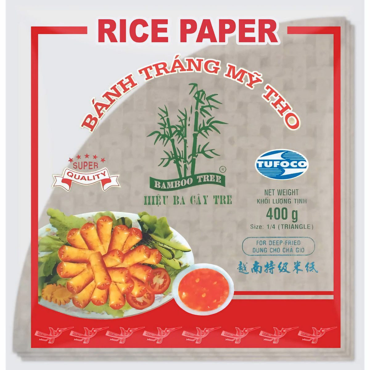 Bam Reis BAMBOO TREE Reispapier Dreieck