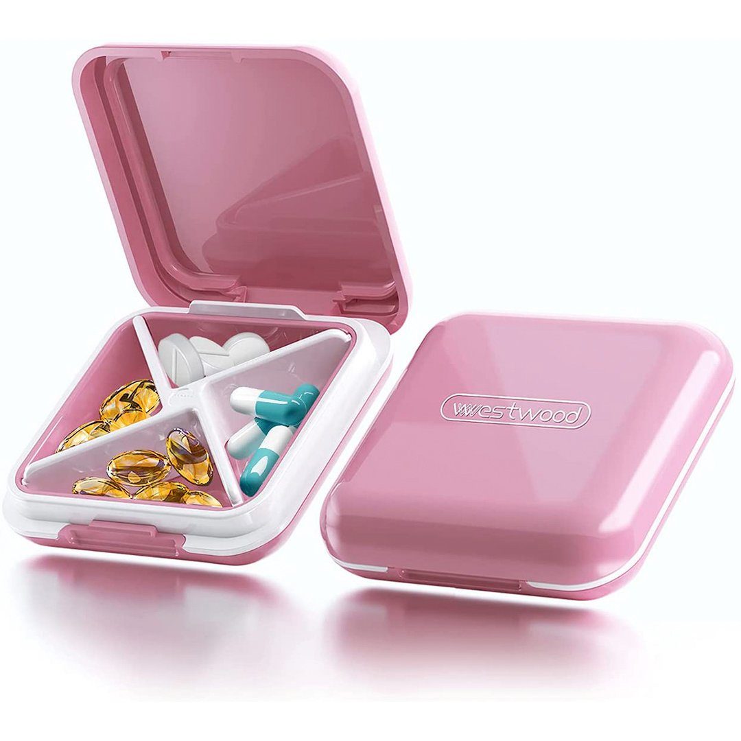 BEARSU Tablett »Tablettenbox 4 Fächer Tragbar Abnehmbare Pillendosen  Wasserdichte Medikamentenbox für Reise & täglichen Gebrauch (Rosa)«,  (1-tlg) online kaufen | OTTO