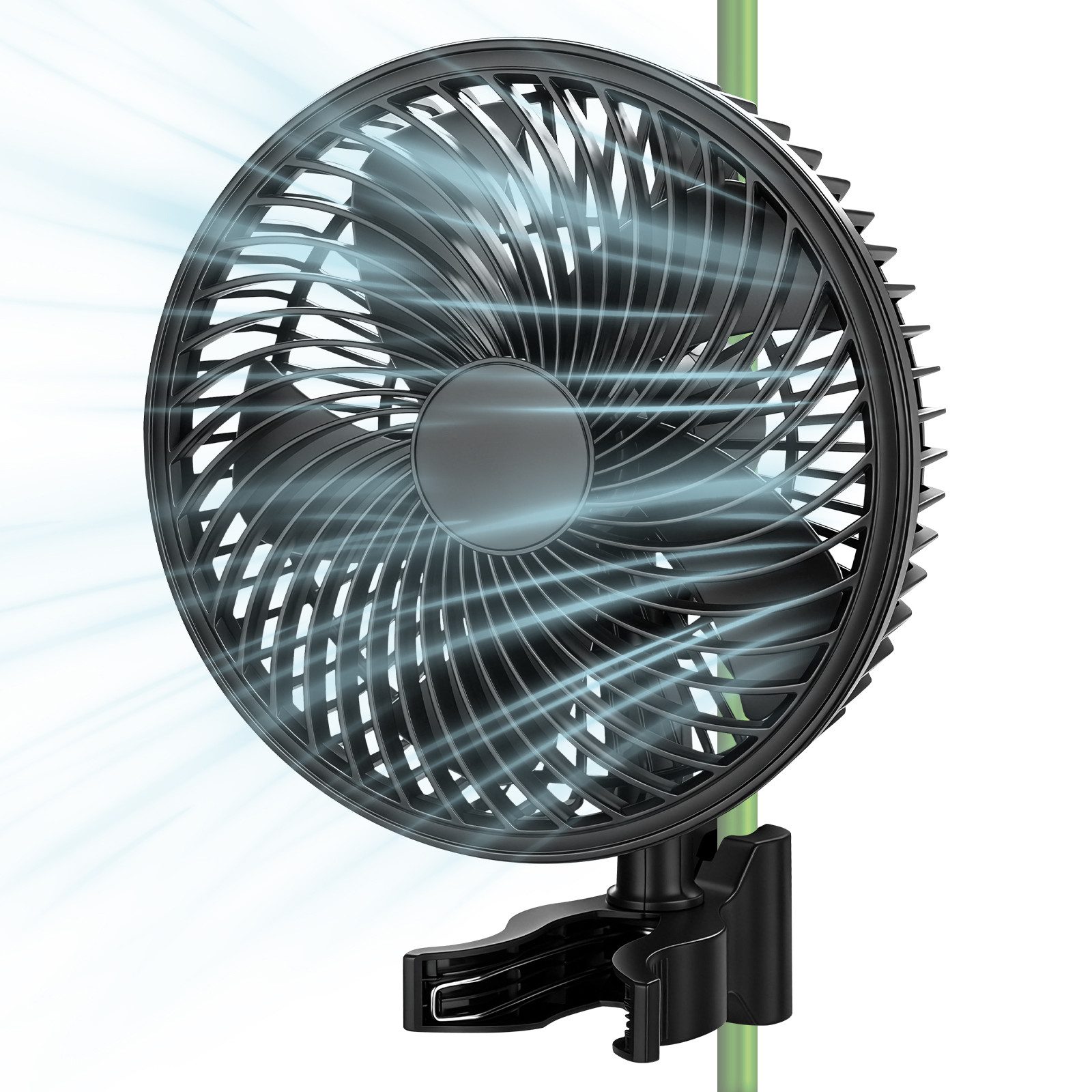 XERSEK Wandventilator Grow Ventilator mit Clip, EC-Motor, 10 Stufen via APP Umluftventilator, Luftzirkulation Klimakontrolle für Growzelte Gewächshaus Growbox Haus