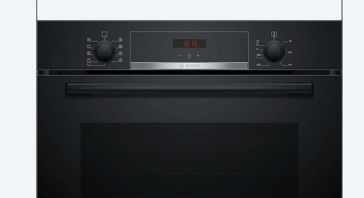 BOSCH Elektro-Herd-Set Bosch Serie 4 Autark Backofen 3D Heißluft + Glaskeramik Kochfeld 60cm, mit 1-fach-Teleskopauszug, Kytylyse- Rückwand – Bild 4 von 5