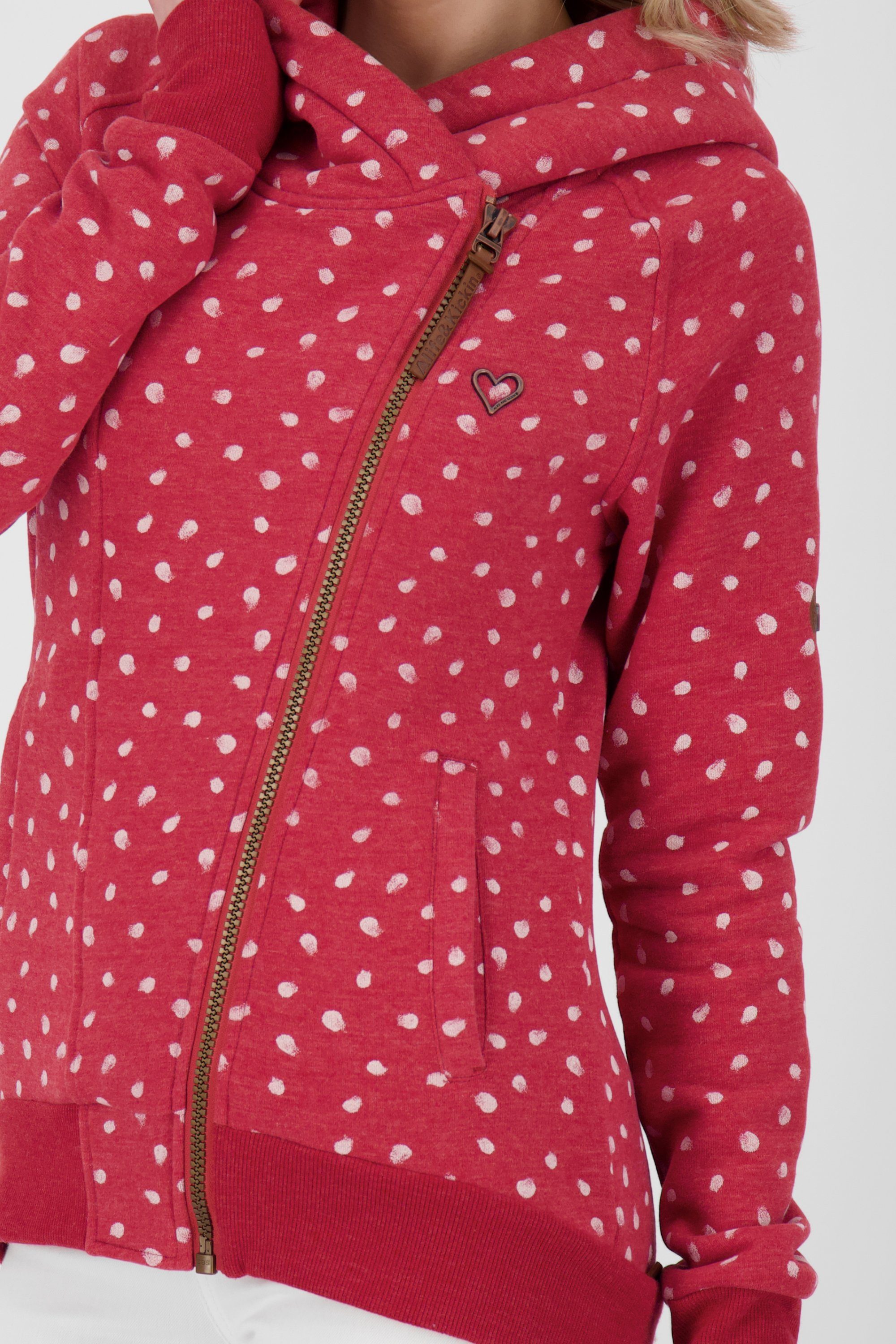 & melange Kapuzensweatjacke B cranberry SnakecharmerAK Alife Damen Kickin Sweatjacke Sweatjacket Kapuzensweatjacke,