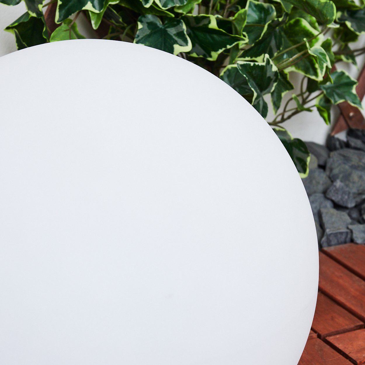 hofstein LED Solarleuchte LED Farbwechsler Solar Kugel Außen Lampe dimmbar Terrassen Garten