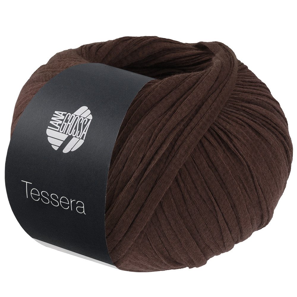 LANA GROSSA TESSERA Häkelwolle, 115 m (Hochwertiges, schmales Baumwoll-Bändchengarn in matter-papierfeiner Optik), 50 g