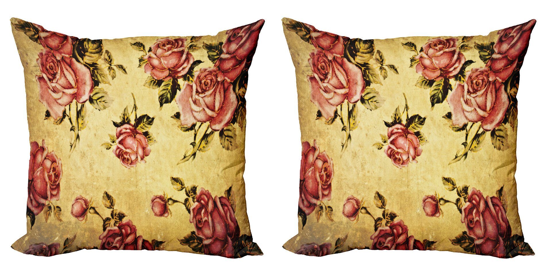 Abakuhaus Doppelseitiger Modern Victorian-Art-Muster Kissenbezüge Stück), Accent (2 Rose Digitaldruck,