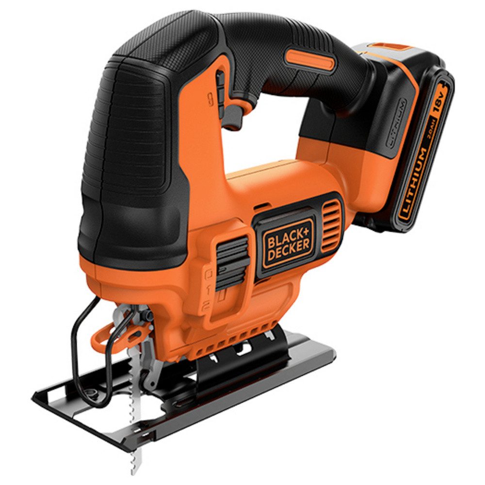 Black + Decker Stichsäge Black & Decker Akku-Stichsäge BDCJS18-QW inkl. Akku, inkl. Ladegerät