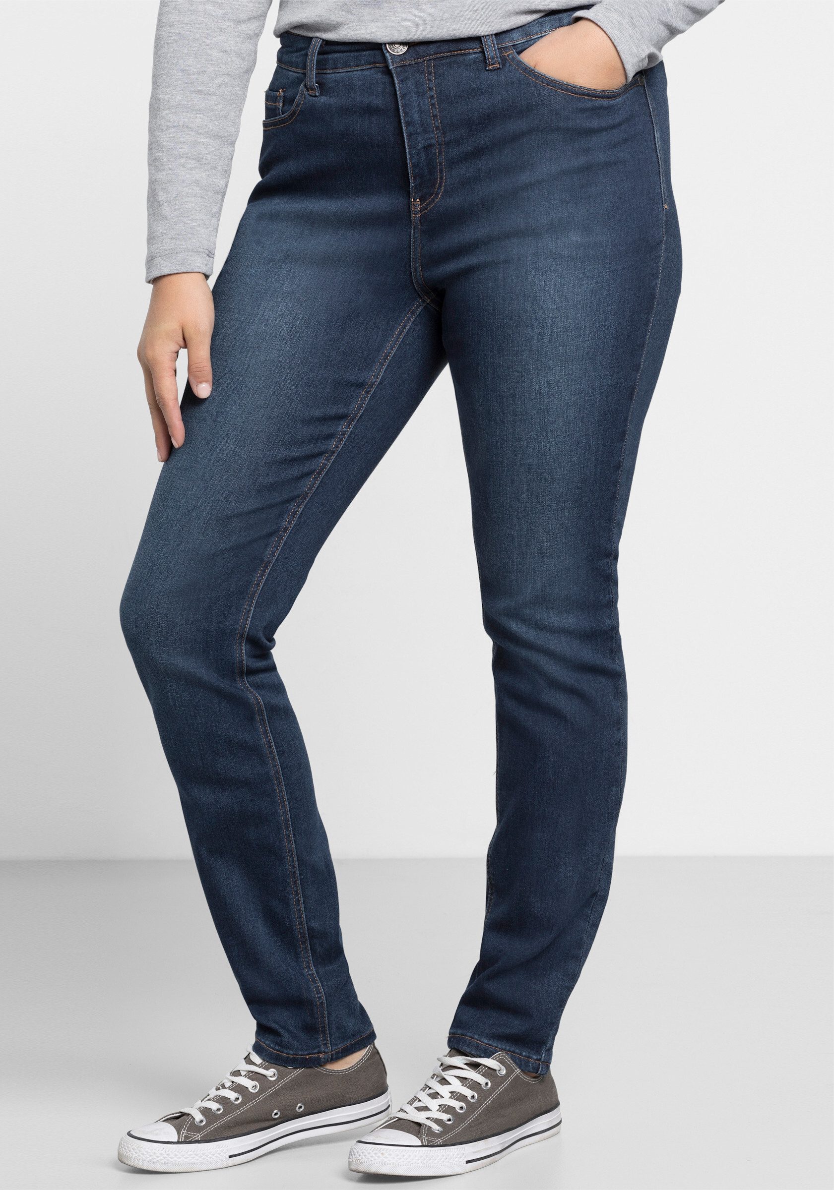 Sheego Bequeme Jeans Röhrenjeans günstig online kaufen