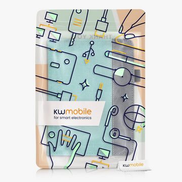 kwmobile E-Reader-Hülle Flip Schutzhülle für Amazon Kindle Paperwhite 11. Generation 2021, Handschlaufe - Cover Wildleder-Optik