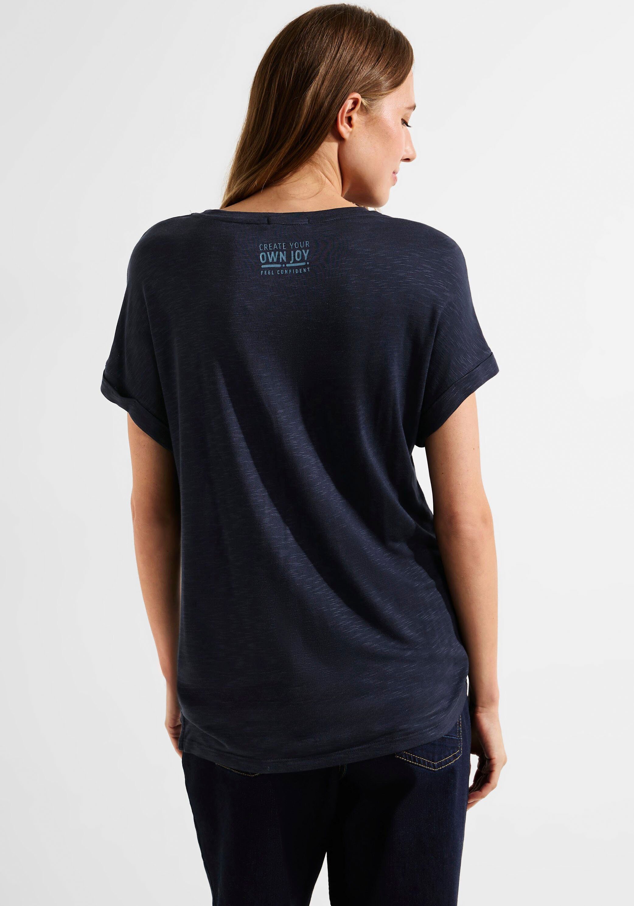 blue Dekosteinen T-Shirt mit night sky Cecil