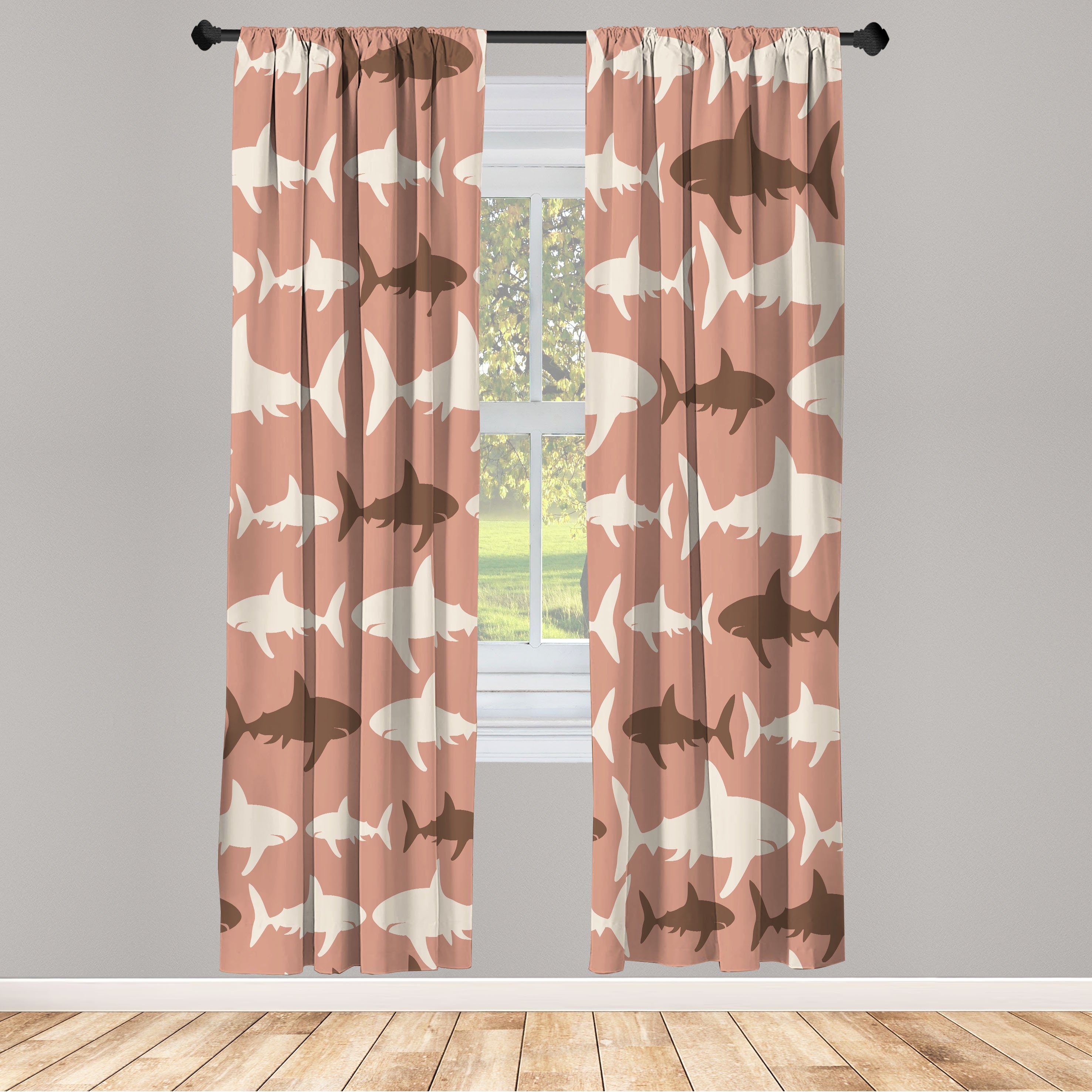 Gardine Vorhang für Wohnzimmer Schlafzimmer Dekor, Abakuhaus, Microfaser
