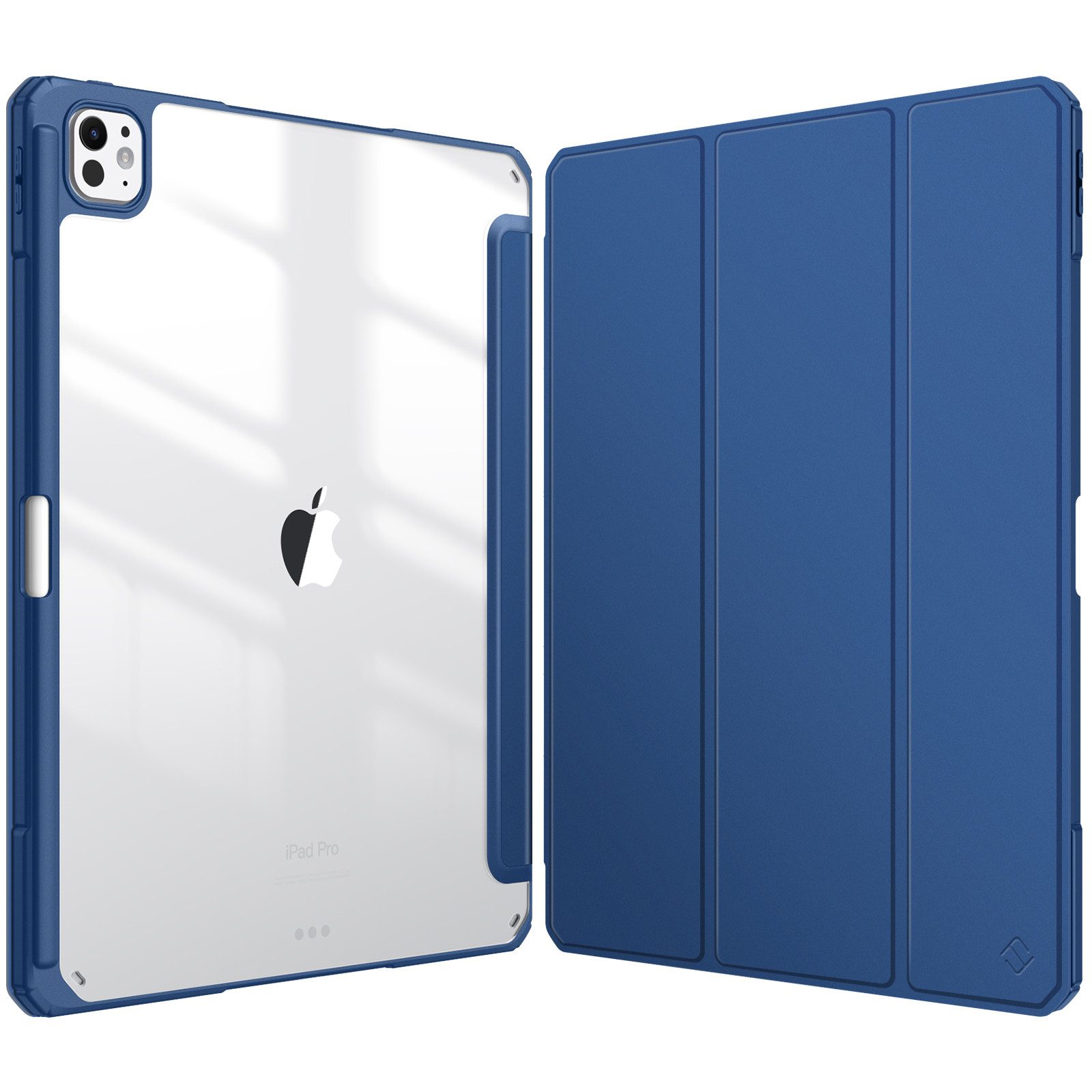 Fintie Tablet-Hülle für iPad Pro 13 Zoll (M4) 2024 mit Stifthalter - Stoßfeste Schutzhülle, mit transparenter Hartschale auf der Rückseite, für 13" iPad Pro M4