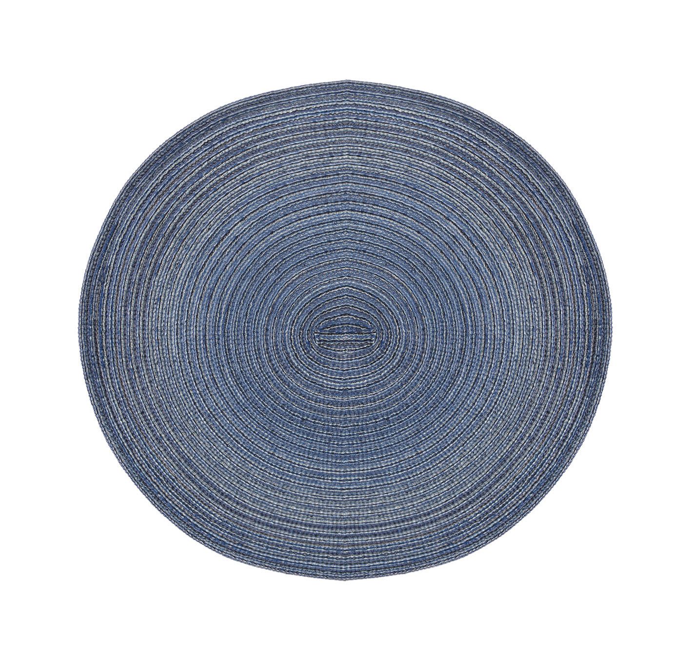Platzset Tischset rund 12er Set Samba Kreis 038 indigo