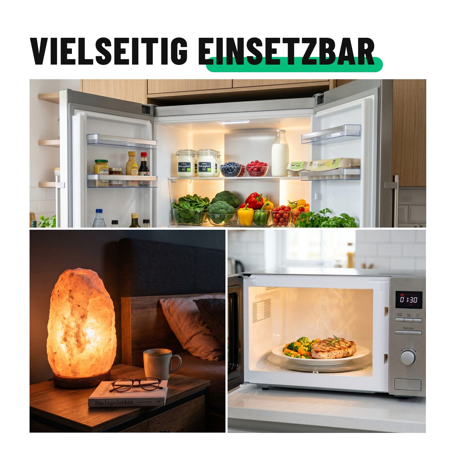 greate. Spezialleuchtmittel 2er Pack E14 Backofenlampe 40W 300 Grad hitzebeständig - Glühbirne, 2 St., warmweiß, warmweiß – Bild 3 von 5