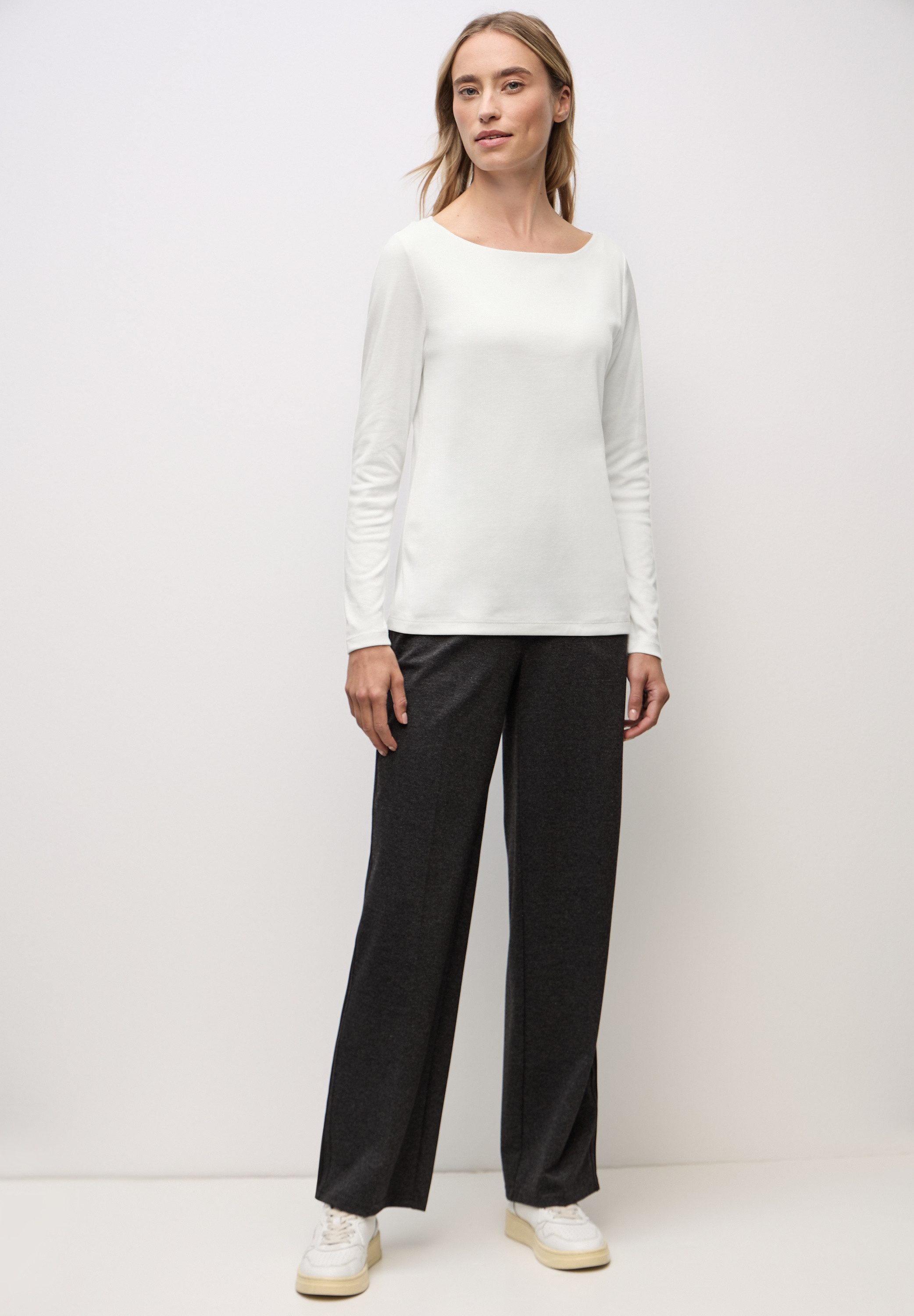 STREET ONE Langarmshirt in Unifarbe – Bild 4 von 5