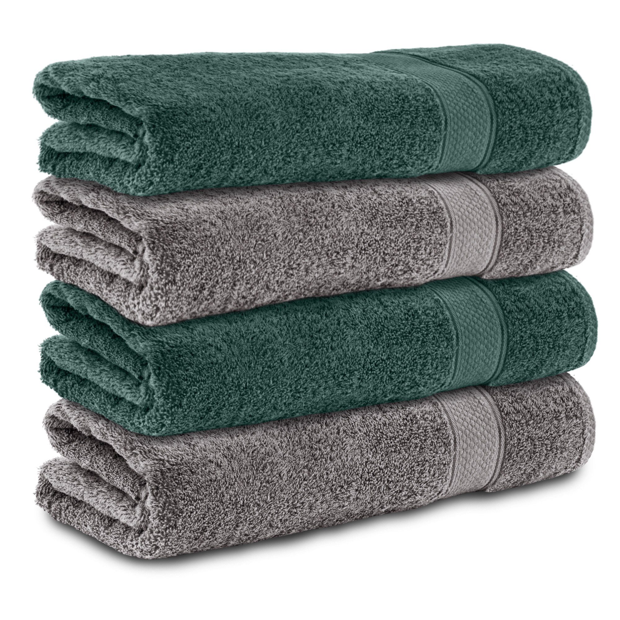 Komfortec Handtuch Set 100% Baumwolle, 470 g/m², Frottee (Set, 4-St), Handtücher 50x100 cm Set, Weich