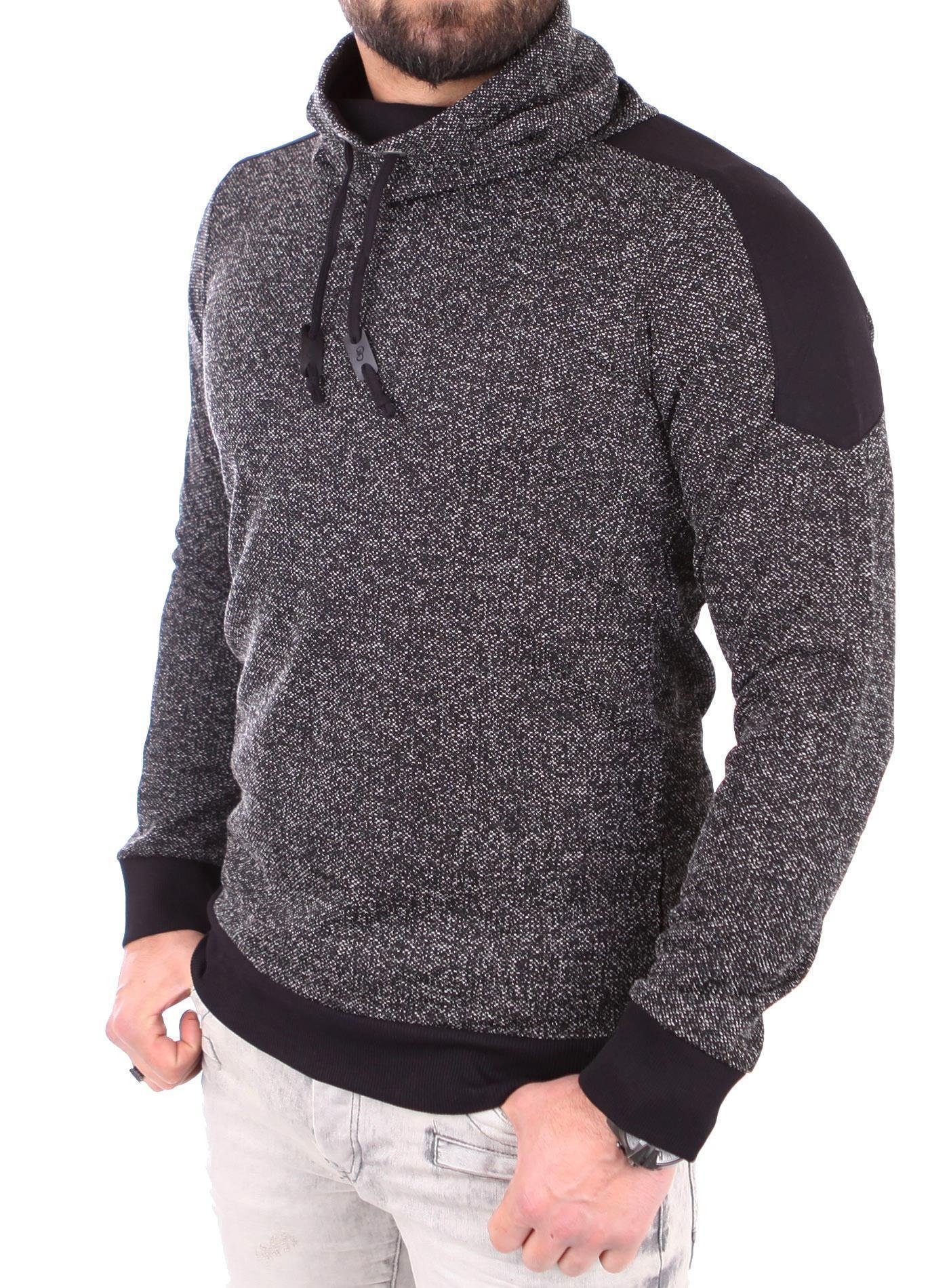 Reslad Strickpullover Reslad Herren Huge Collar Sweatshirt Pullover RS-105 (1-tlg) mit hohem Kragen