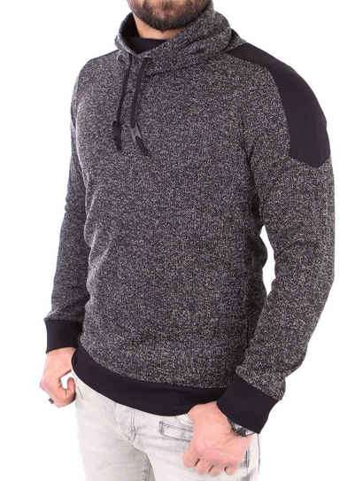 Reslad Strickpullover Reslad Herren Huge Collar Sweatshirt Pullover RS-105 (1-tlg) mit hohem Kragen