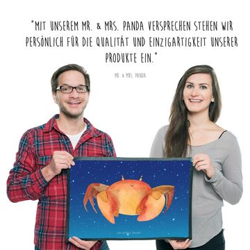 Fußmatte Sternzeichen Krebs - Sternenhimmel Blau - Geschenk, Astrologie, Fußab, Mr. & Mrs. Panda, Höhe: 0.5 mm