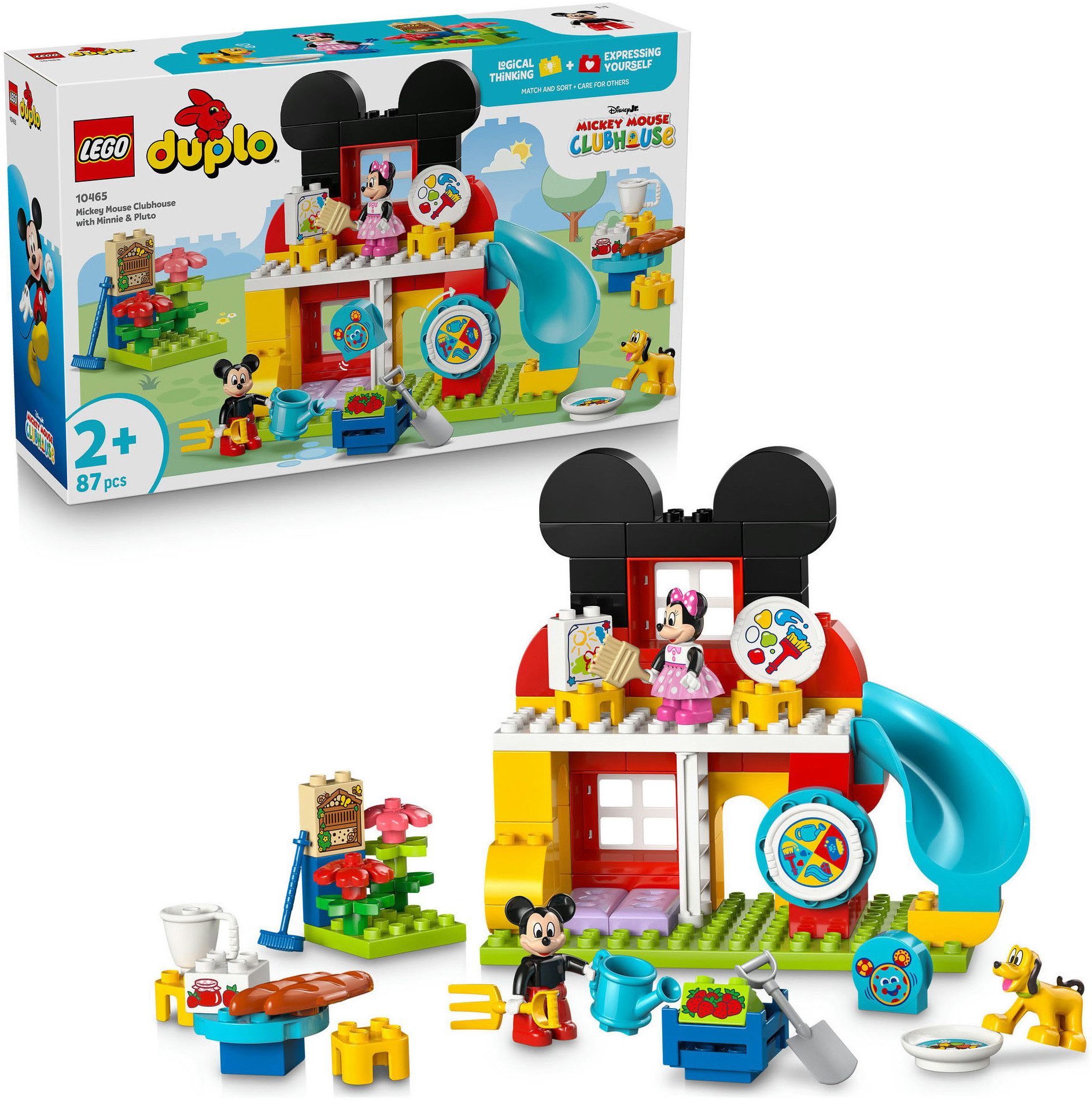 LEGO® Micky Maus Wunderhaus mit Minnie und Pluto (10465), LEGO DUPLO Disney Konstruktionsspielsteine, (87 St)