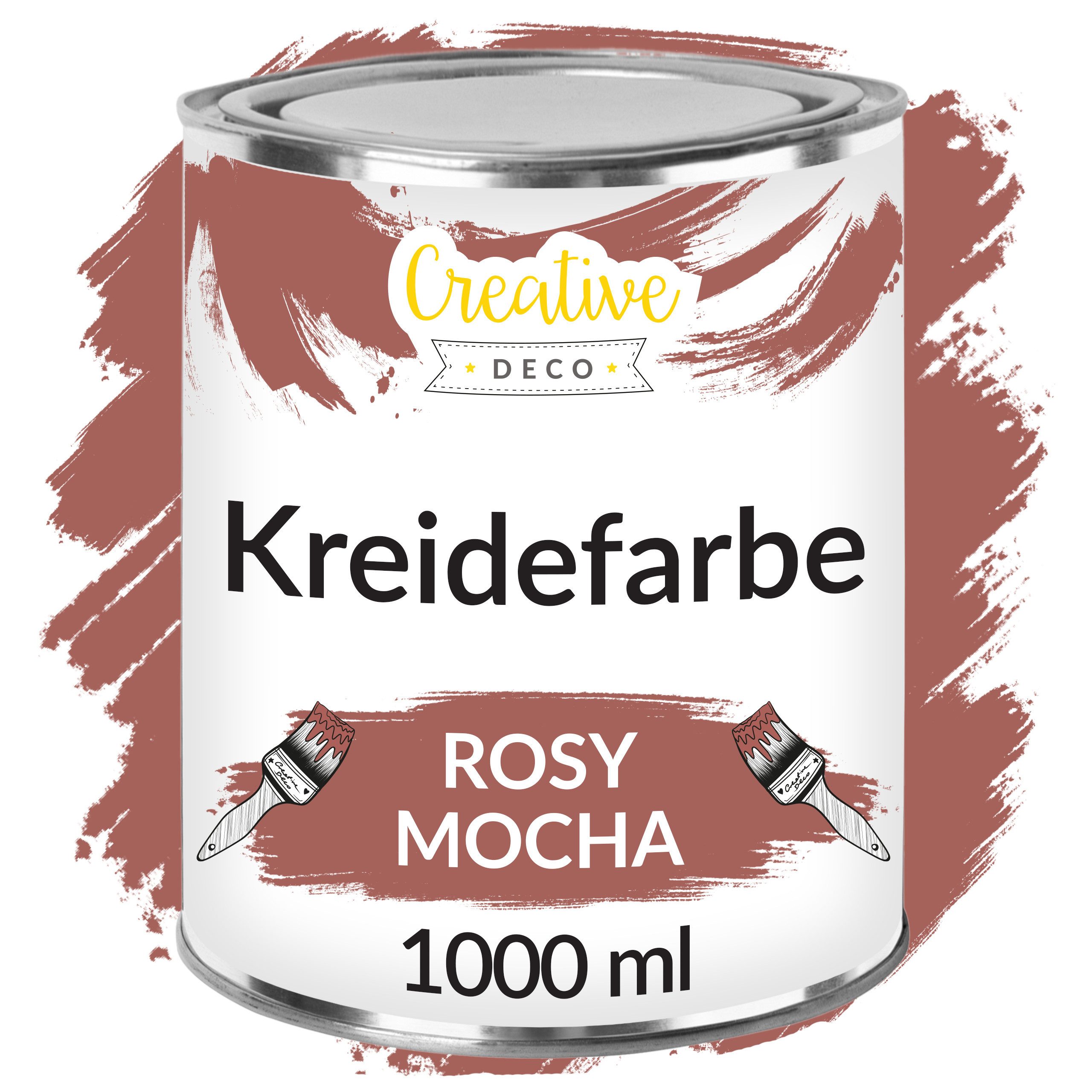 Creative Deco Kreidefarbe Kreidefarbe für Möbel Möbelfarbe Landhaus Vintage Matt Abwaschbar, auf Wasserbasis, Wisch-Effekt Gradient-Effekt möglich