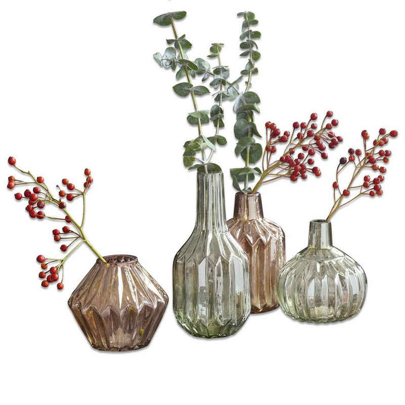 Mirabeau Tischvase Vase 4er Set Susann grün