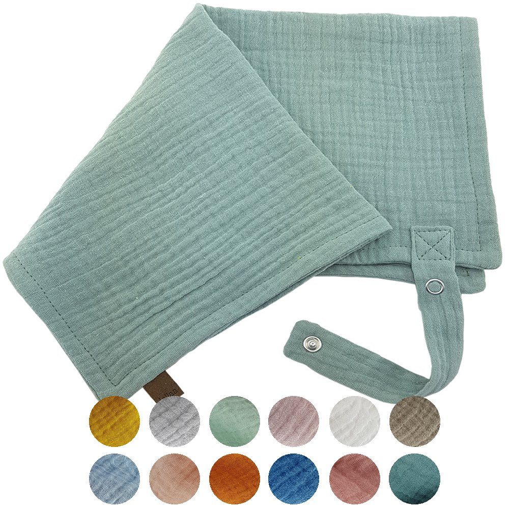 JOLLAA Nuckeltuch Schnullertuch mit Schnullerband (Druckknopf)