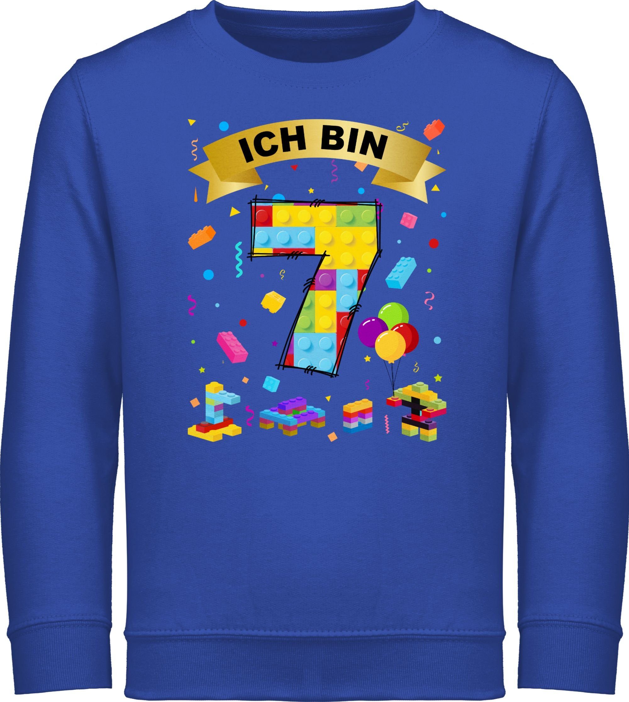 Sweatshirt Ich bin 7 Bausteine