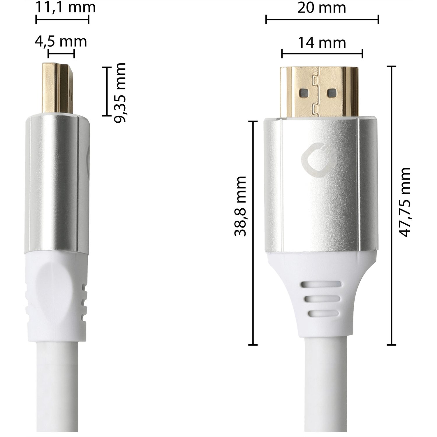 Oehlbach Black Magic MKII Ultra HDMI Kabel HDMI® HDMI-Kabel, HDMI, cm) (75 High-Speed Weiß