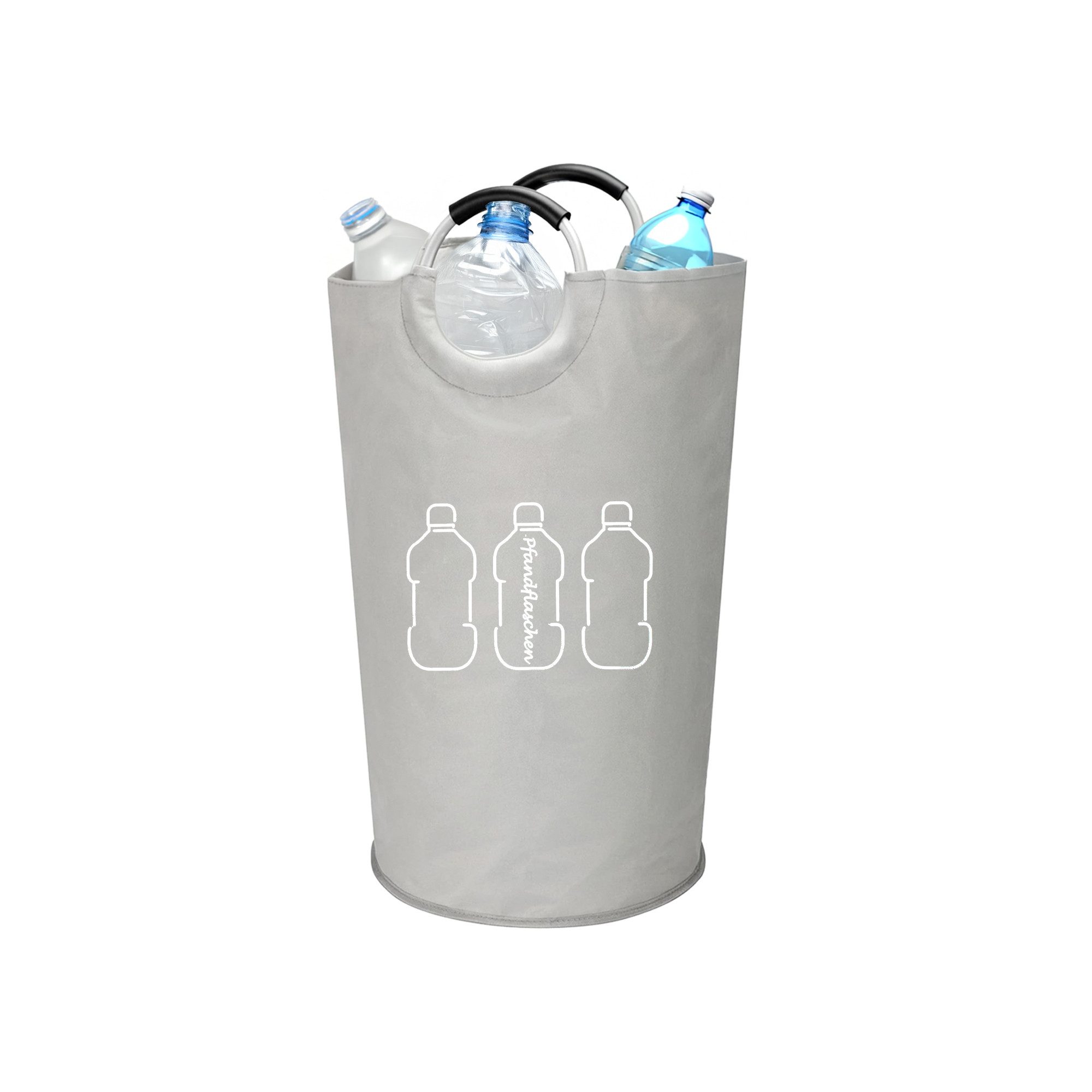 hausleben Flaschensammler mit Aluminiumgriffen (1 St), 90L – faltbar – wasserabweisend