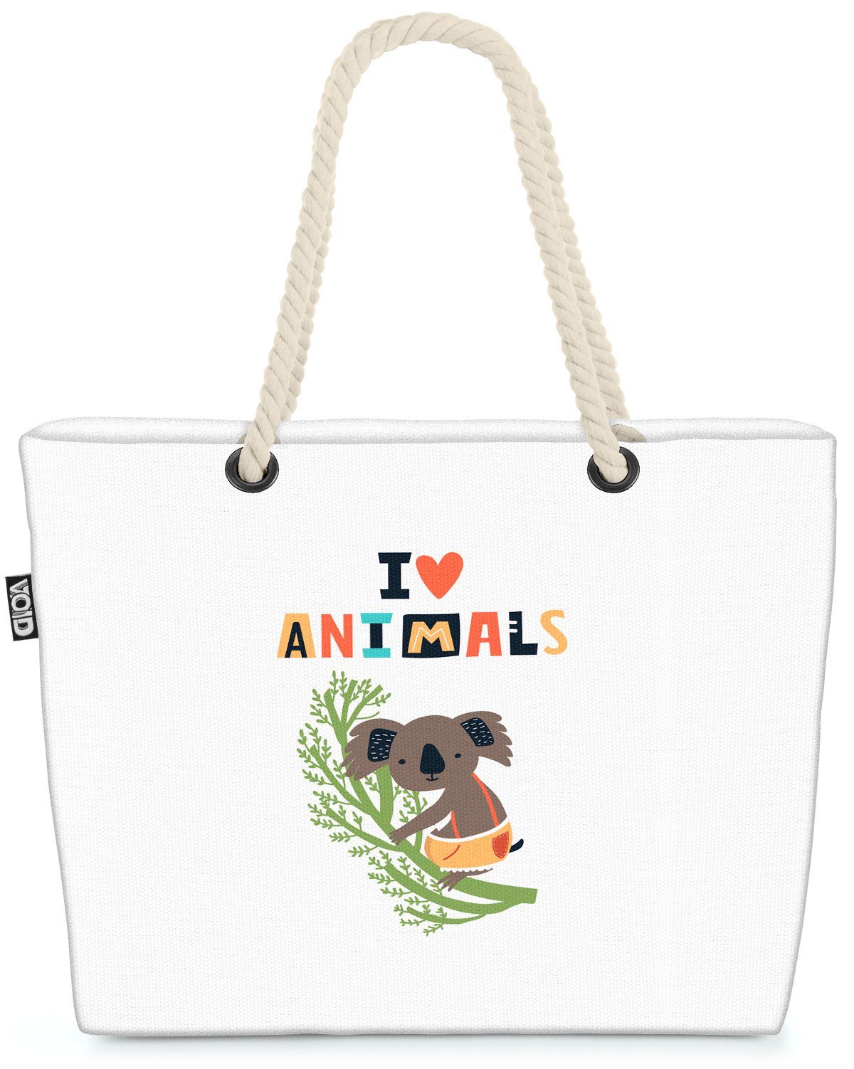 Haustiere Kinder Kinderzimmer Skandinavien Koala VOID H Love (1-tlg), Strandtasche Tiere Animals