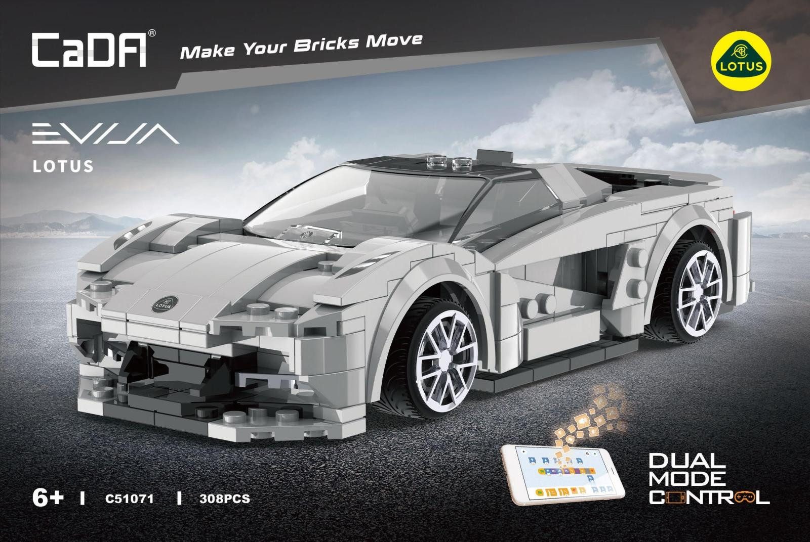 CaDA CaDA Lotus Evija 1/20 (308 Teile) (neue Version) Konstruktionsspielsteine