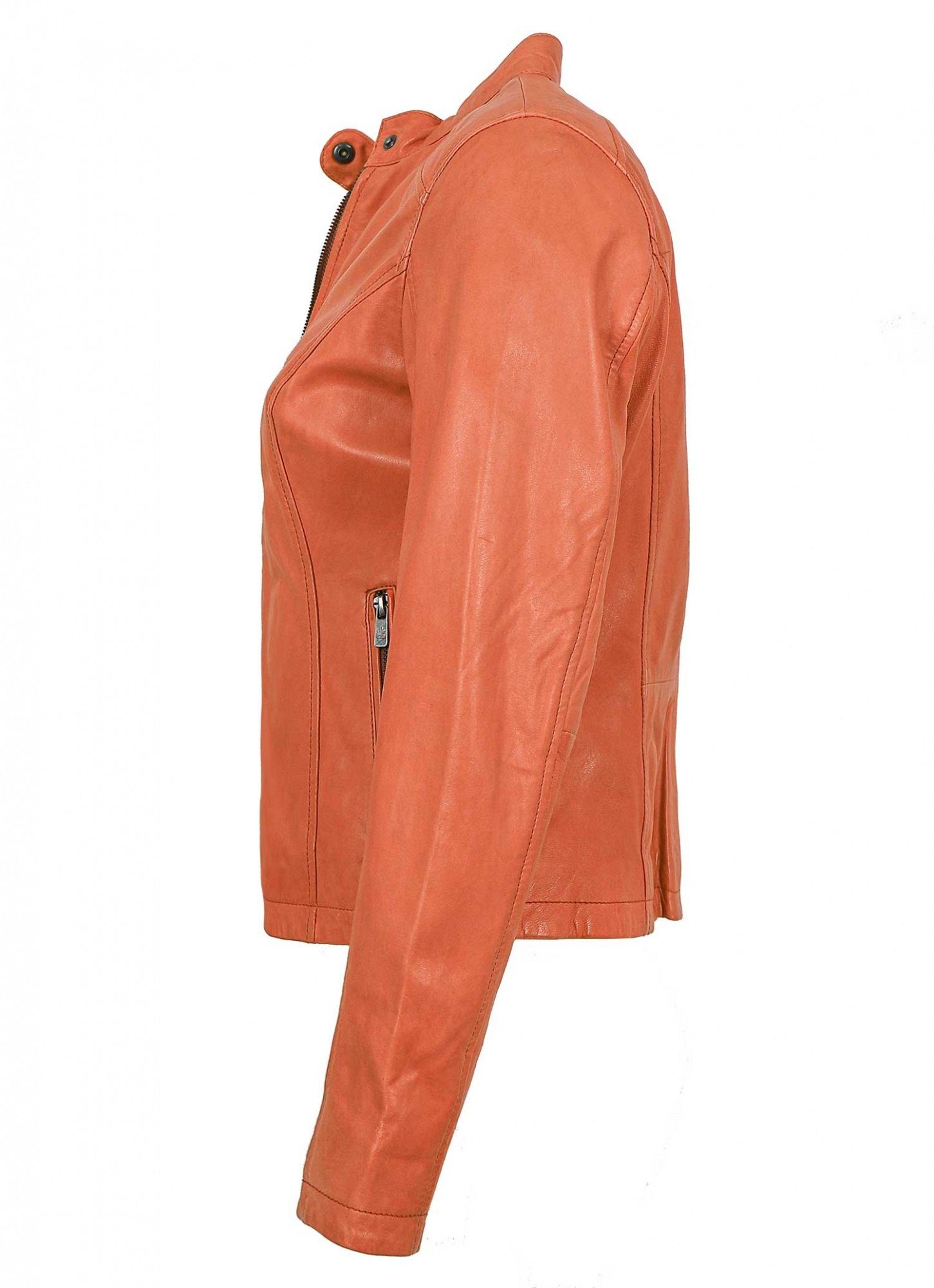 Jilani Lederjacke Jilani - Damen Lederjacke Lammnappa hellorange günstig online kaufen