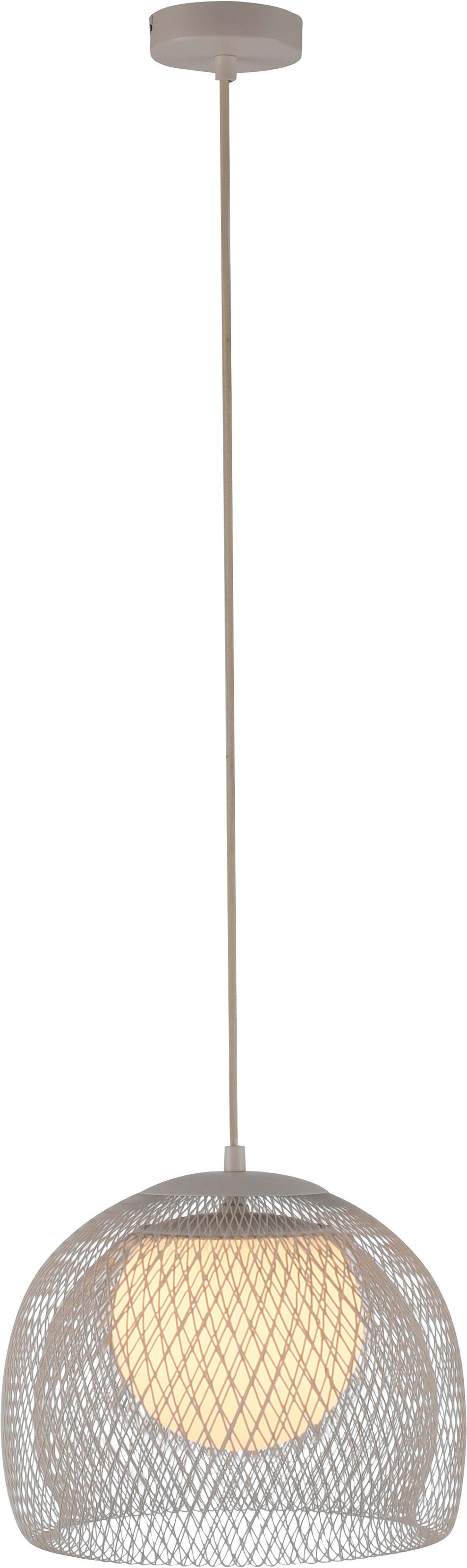 SCHÖNER WOHNEN-Kollektion Pendelleuchte MESH, ohne Leuchtmittel, Filigranes Design, sanftes Licht & höhenverstellbar in Sandbrise