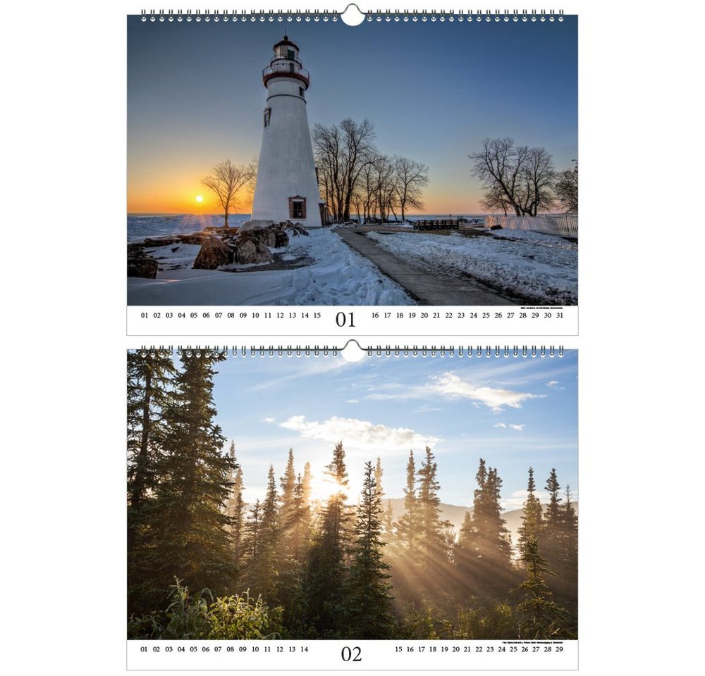 Thumbnail - Seelenzauber ewige Kalender Sonnenzauber DIN A3 - Immerwährender Kalender Sonne und Licht - Seele