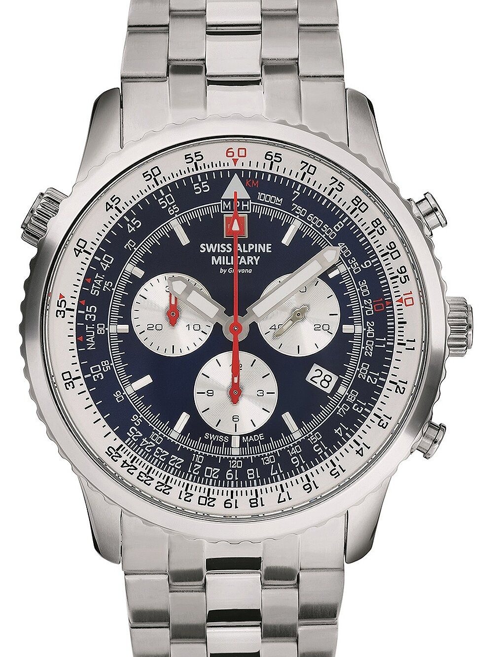 Swiss Alpine Military Chronograph Schweizer Alpen-Militär. 7078-9135