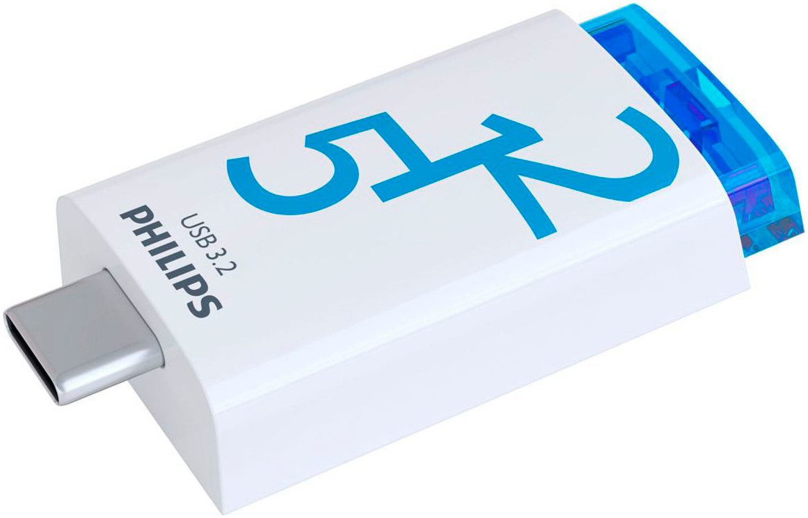 Philips USB 3.2 512GB Click Series Gen 1 USB-Stick (USB 3.2, Lesegeschwindigkeit 120 MB/s)