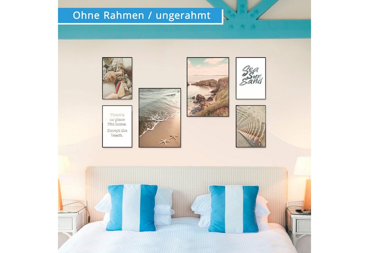 Artland Poster »Urlaubsgefühle«, Strand (6 Stück), Poster, Wandbild, Bild, Wandposter-HomeTrends