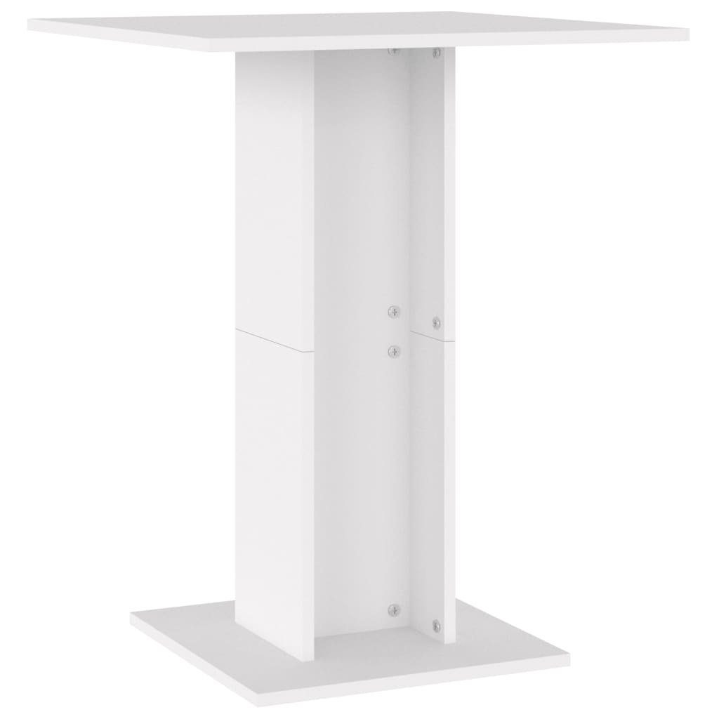 vidaXL Säulen-Esstisch in Weiß (LxBxH: 60x60x75 cm)