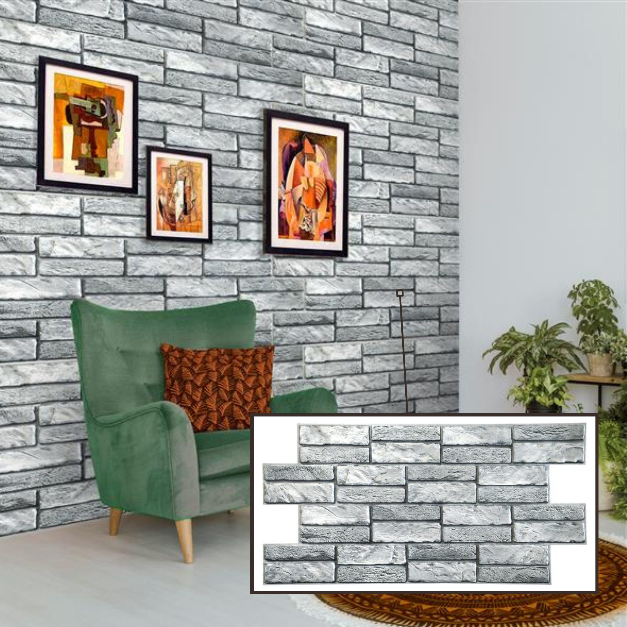 STM Company 3D Wandpaneel 3D-Wandpaneele PVC, Stein Optik, 1-20 Platten - 0.5-10 m², (1-tlg) Für Wohnzimmer, Küche & Bad, Einfache DIY-Montage