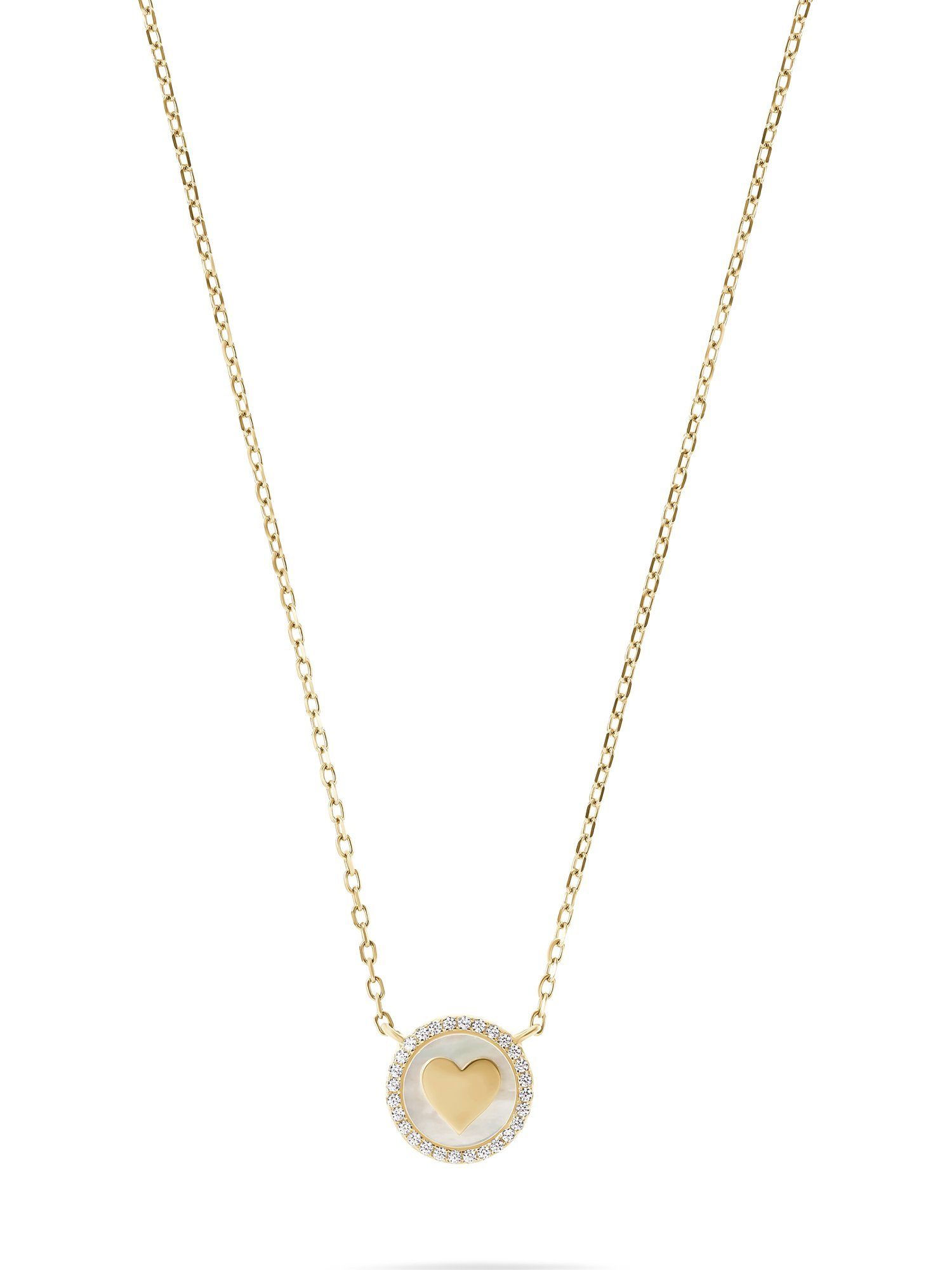 Silberkette FAVS Damen-Kette 925er Silber 28 Zirkonia