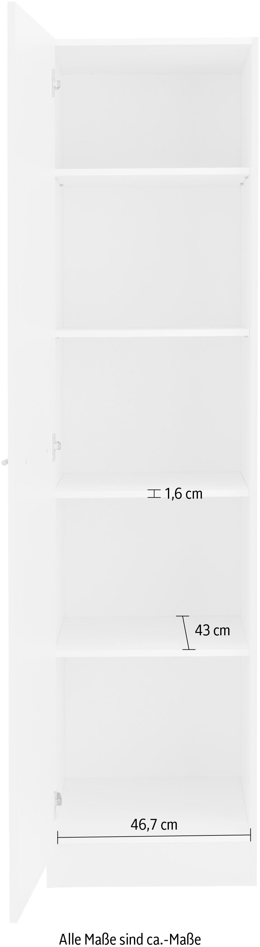wiho Küchen Seitenschrank breit 50 weiß/weiß Unna cm Weiß 