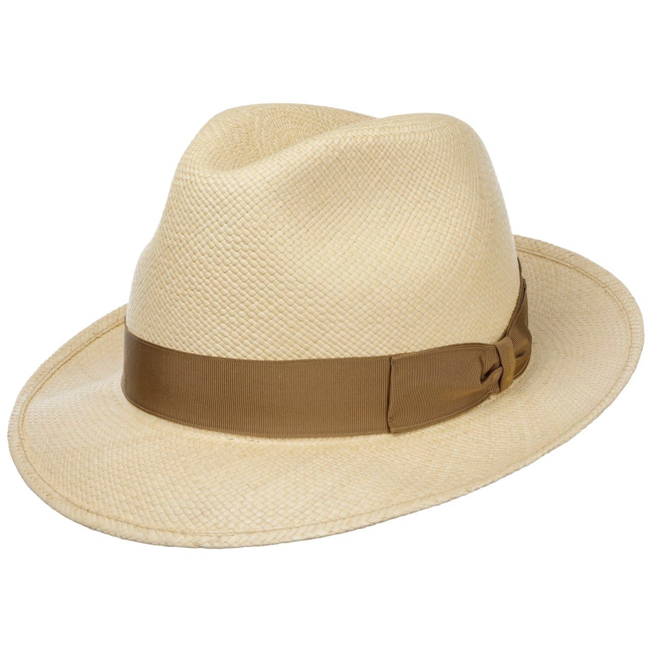 Borsalino Sonnenhut (1-St) Strohhut mit Ripsband, Made in Italy
