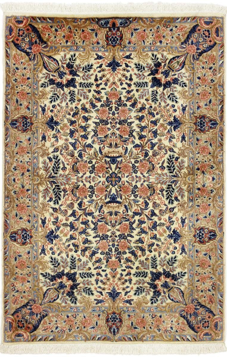 Orientteppich Kerman Rafsanjan Sherkat 98x143 Handgeknüpfter Orientteppich, Nain Trading, rechteckig, Höhe: 12 mm