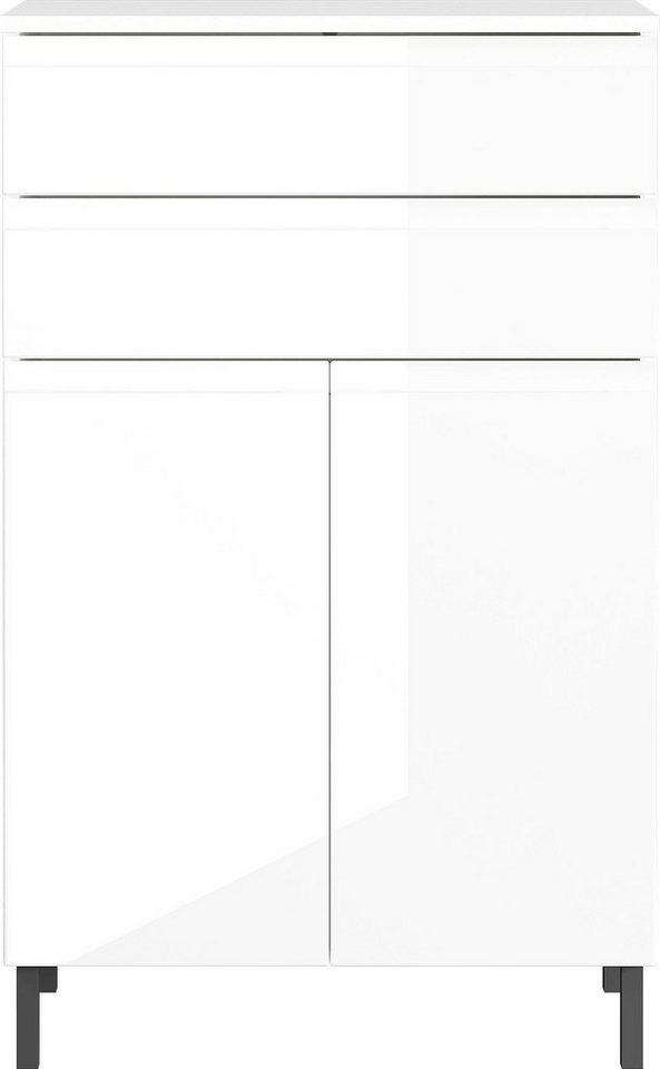 GERMANIA Badkommode »Scantic«, Breite 60 cm, Badezimmerschrank, 2 Türen, 2 Schubkästen, Türdämpfer, grifflose Optik, MDF-Fronten-kaufen