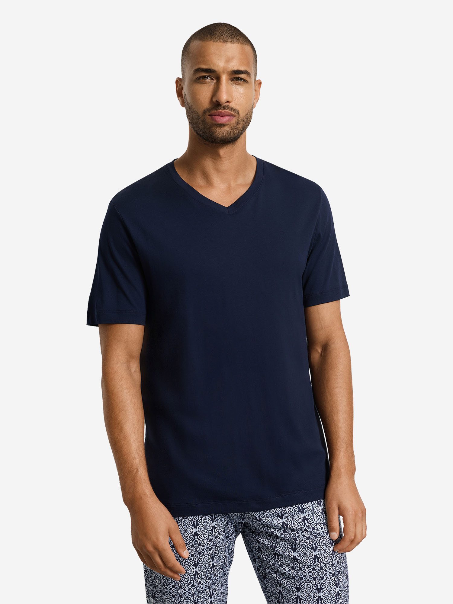 Hanro V-Shirt Night & Day V‑Ausschnitt Shirt, V‑Neck Shirt, Shirt mit V-Ausschnitt